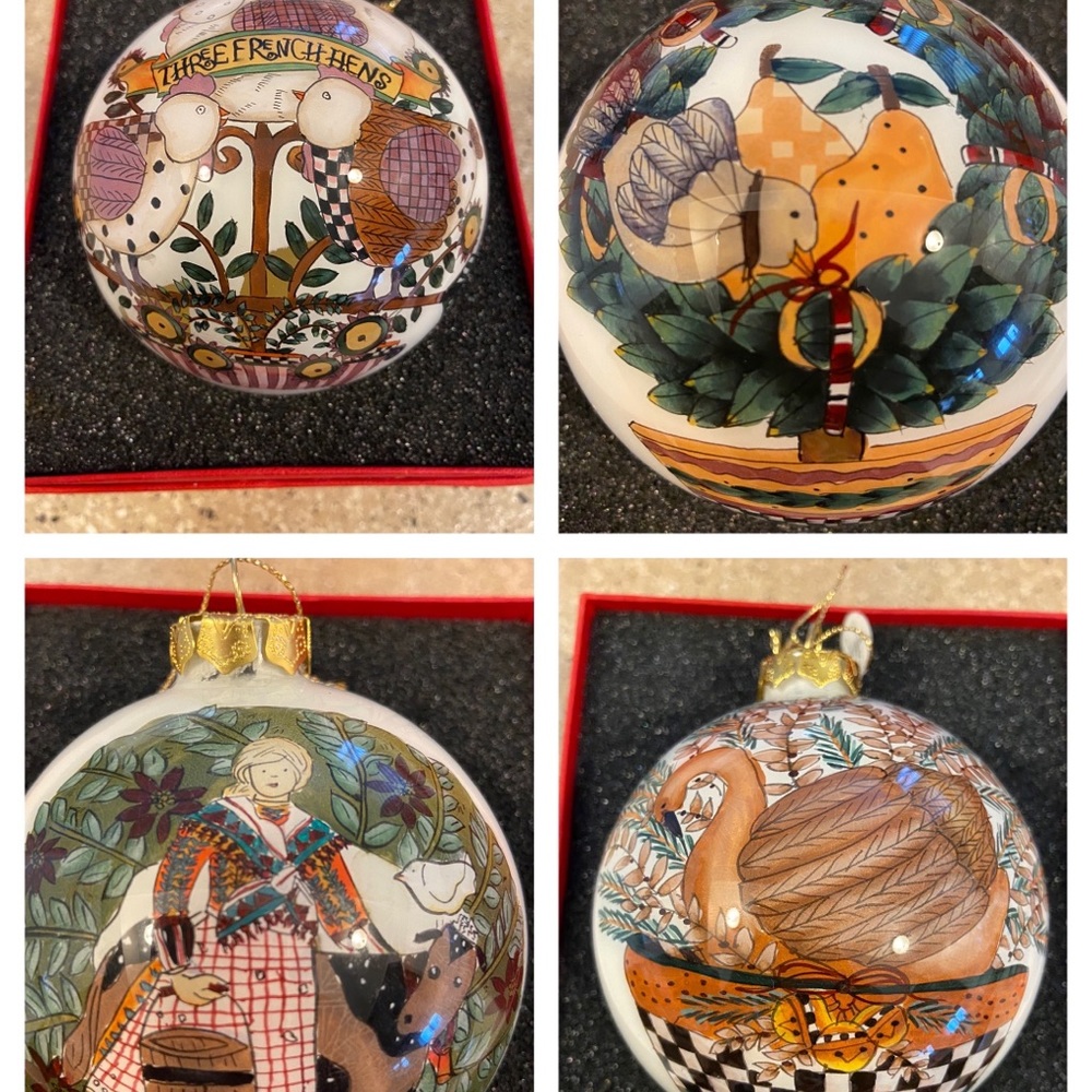 12 days of Christmas 4 ornaments